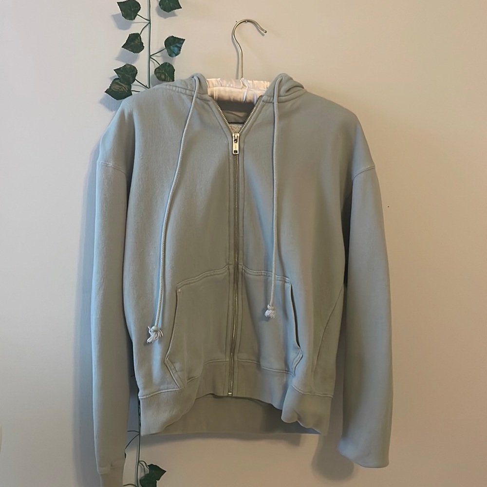 Green zip up hoodie